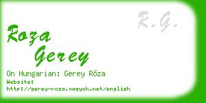 roza gerey business card